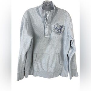 American Eagle Outfitters 1/4 Zipper Grey Pullover Sweatshirt Sz M